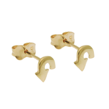 Boucles d'oreilles à tige en forme de flèche incurvée en or 9 carats