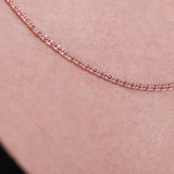 9K Rose Gold Double Rhombus Chain Necklace