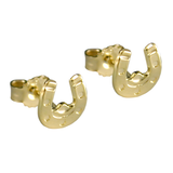 9K Gold Horseshoe Stud Earrings