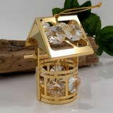 Gold-Plated Wishing Well with Crystal Accents