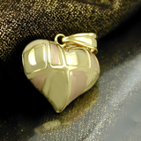 Pendentif coeur bicolore en or 9 carats