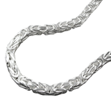 Square Byzantine Chain Bracelet in Sterling Silver