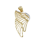 9K Gold Bicolour Angel Wing Pendant