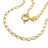 9K Gold Open Curb Chain Necklace