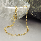 Bracelet à chaîne gourmette ouverte en or 9 carats
