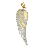 Bicolour Angel Wing Pendant in 9K Gold