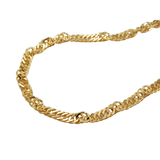 9K Gold Singapore Chain Necklace
