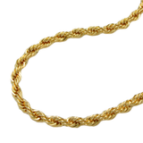 9K Gold French Rope Chain Necklace