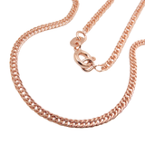 Collier chaîne double losange en or rose 9 carats