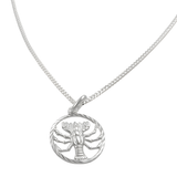Cancer Zodiac Pendant and Chain Set in Sterling Silver